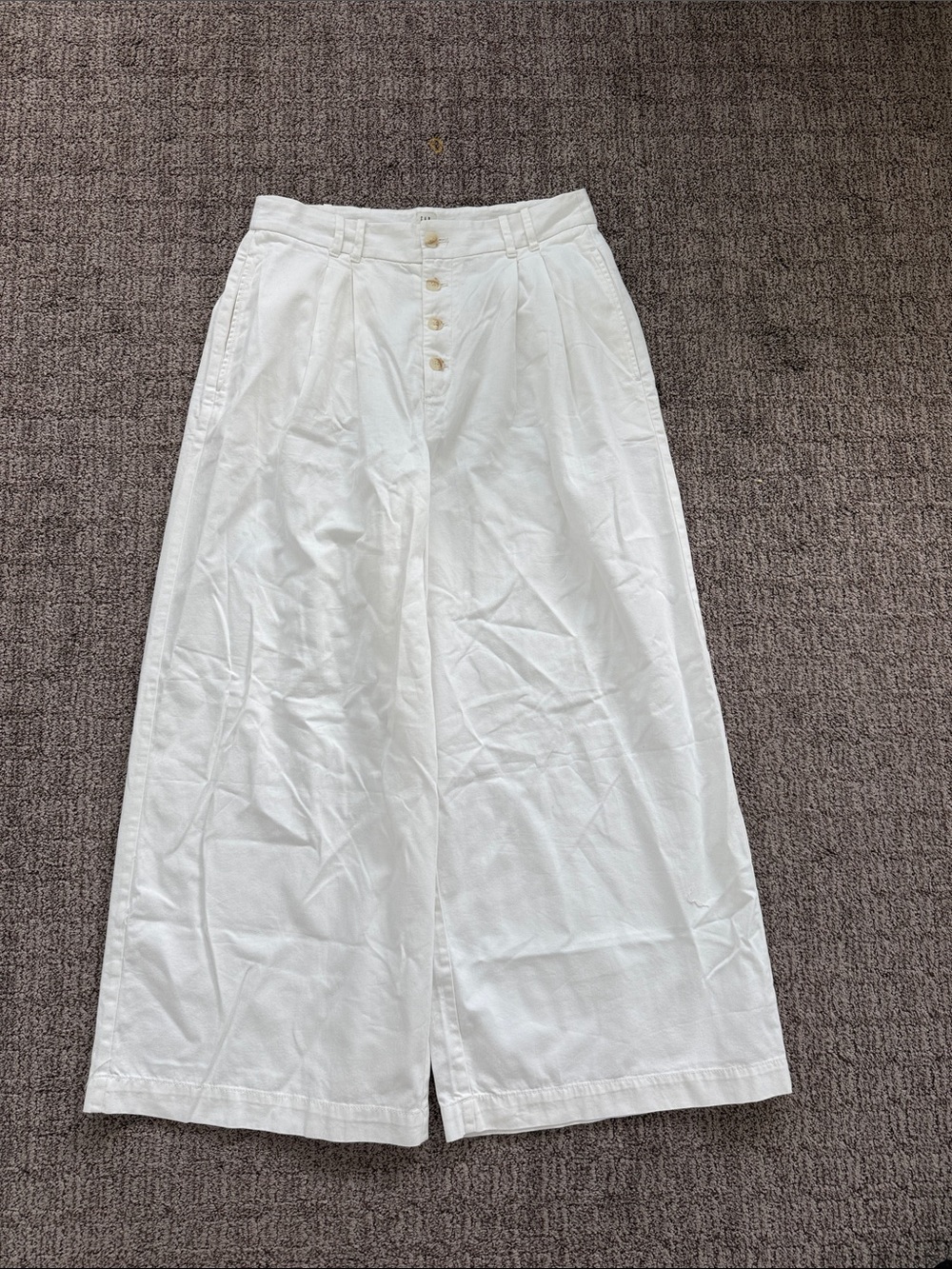 Gap x Doen White High-Waist Wide-Leg trouser